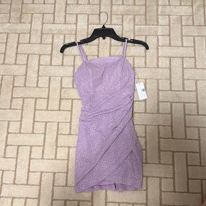 Cute lilac sparkly short dress. Brand new, never worn, with tags.